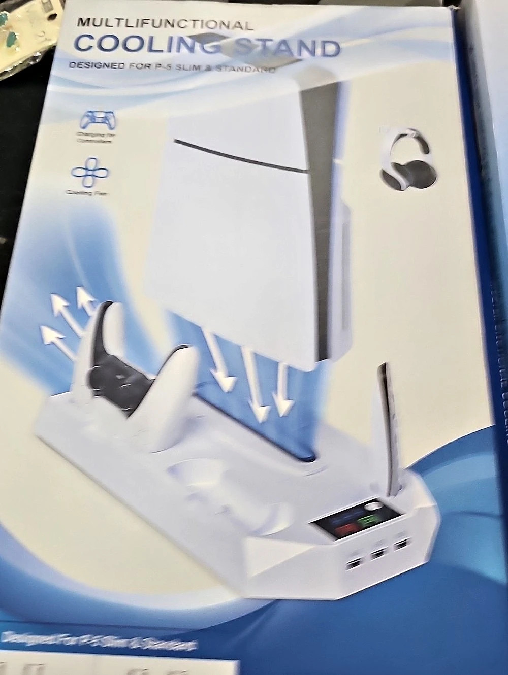 PS series multifunctional cooling stand Cooling Stand White & Blue Like New